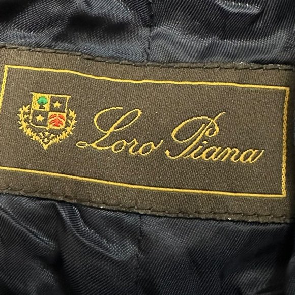 Loro Piana Women's Pant Italian Size 42 High Waist Bootcut Suede Leather Blue - Picture 6 of 8